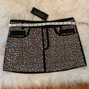DollsKill clubexx studded mini skirt. NWT.